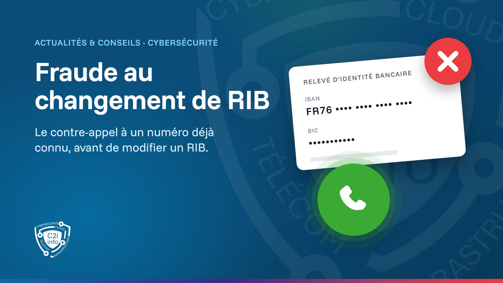 Un RIB marqué d'une croix et un téléphone : rappeler le fournisseur avant de changer ses coordonnées bancaires